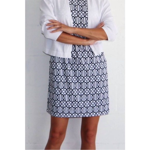 JUDE CONNALLY Mary Pat Dress in Bamboo Navy & White - Picture 3 of 16